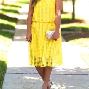 NWOT ELLE Gingham Midi Skirt